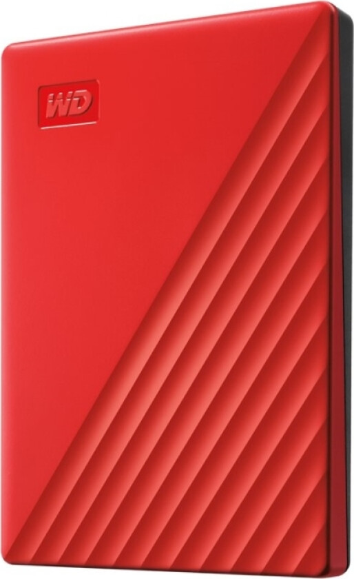 Wd My Passport Wdbyvg0020brd - Harddisk - Kryptert - 2 Tb - Ekstern (Bærbar) - Usb 3.2 Gen 1 - 256-Bit Aes - Rød