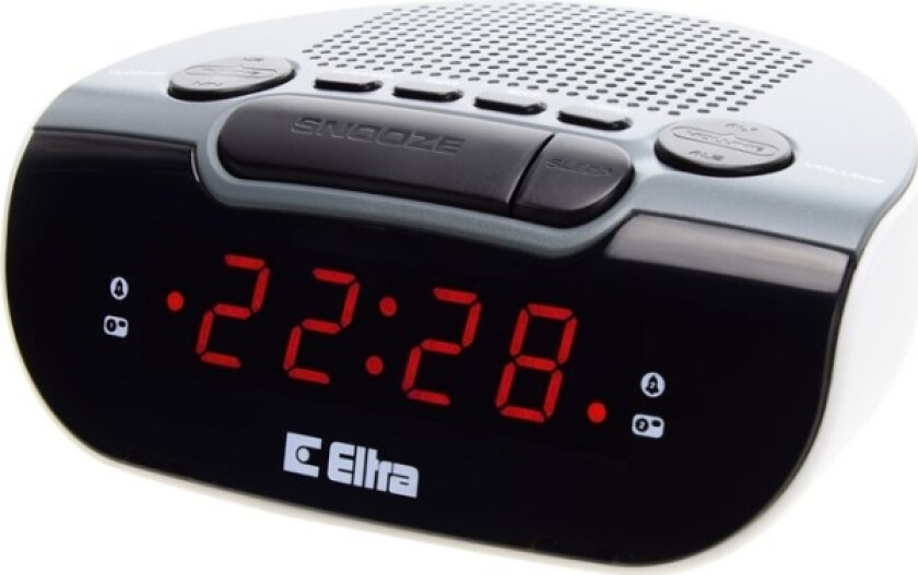 Eltra Zebu 06Pll Klokkeradio, Grå Og Hvit