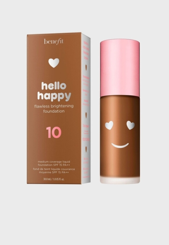 , Hello Happy, Brightening, Liquid Foundation, 10, Deep Warm, Spf 15, 30 Ml For Women