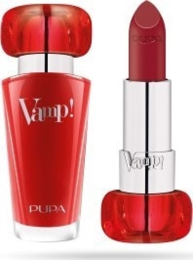 , Vamp!, Parabenfri, Volum, Cream Lipstick, 301, Intense Red, 3,5 G For Kvinner