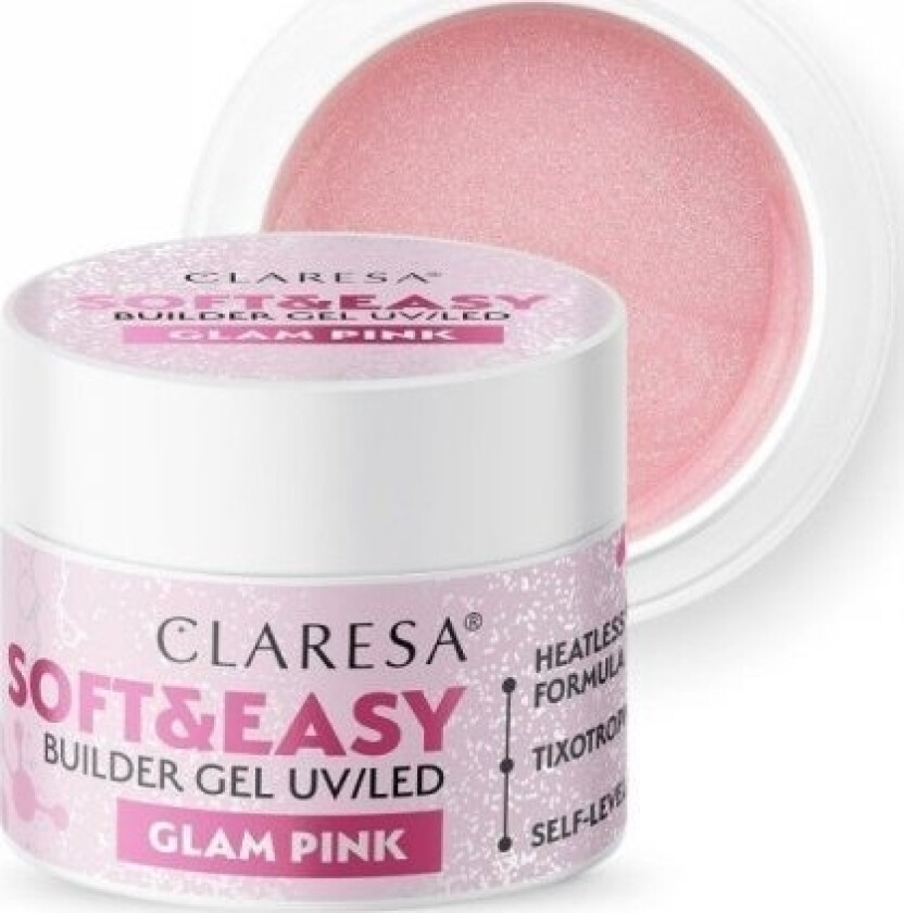 Soft&Easy Builder Neglebyggende Gel - Glam Pink 90G