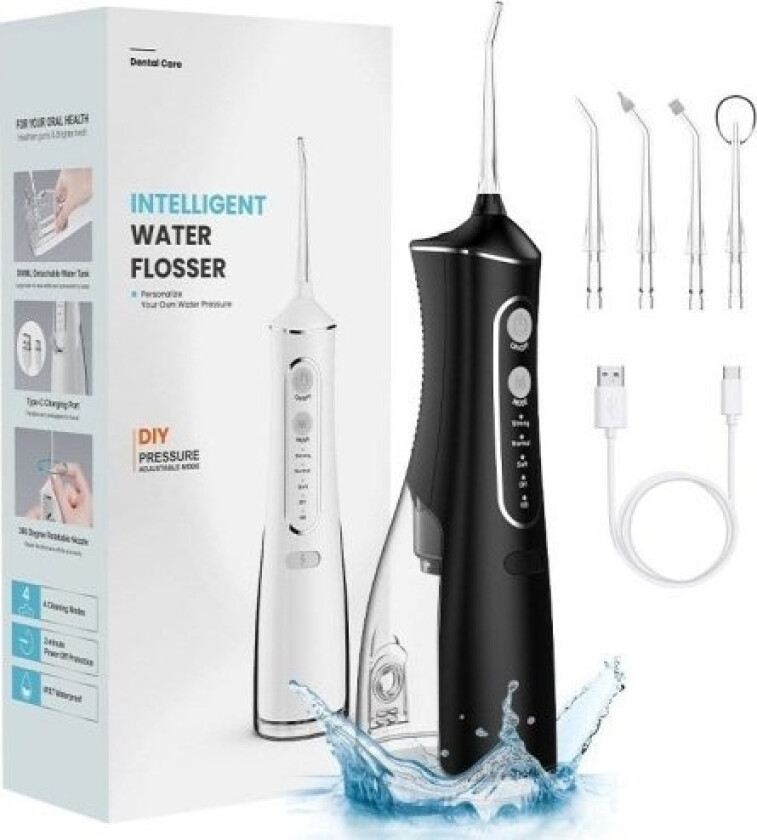 Extralink Beauty Intelligent Water Flosser L8 Black | Water Flosser | 2000Mah, Ipx7