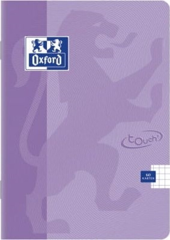 Oxford Touch A5 Notatbok, 60 Ark, Rutete Pastell