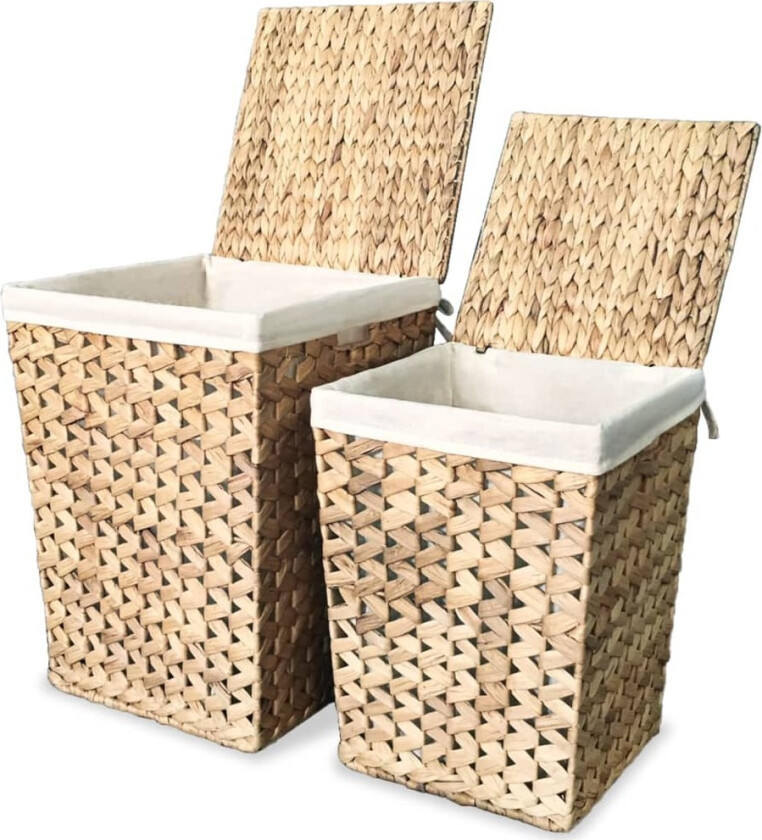 Skittentøyskurv sett 2 stykk vannhyacinth