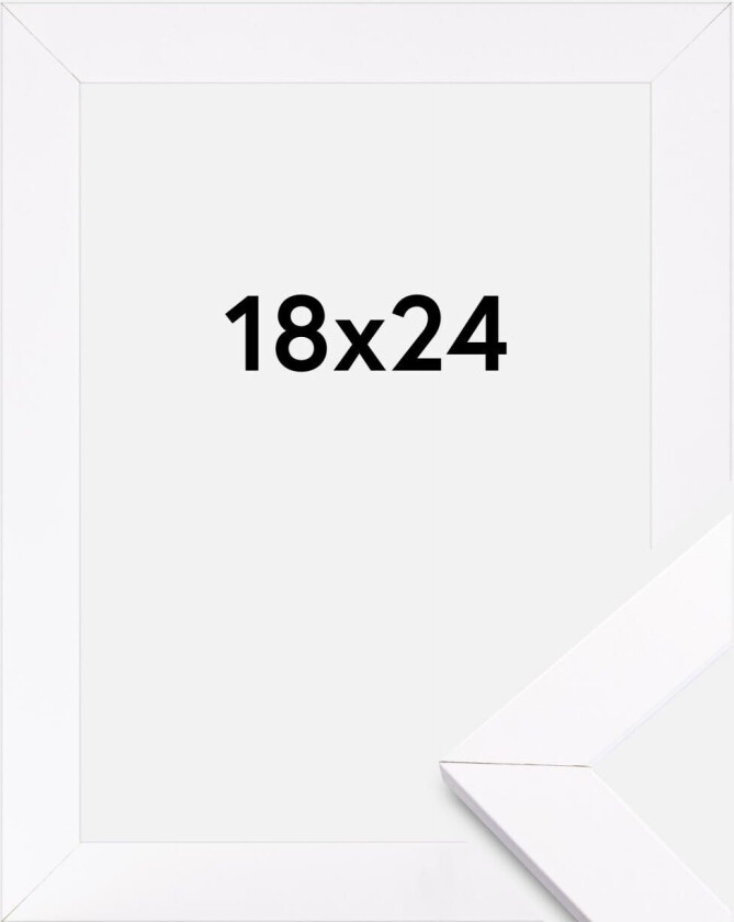 Ramme Stockholm Hvit 18x24 Cm