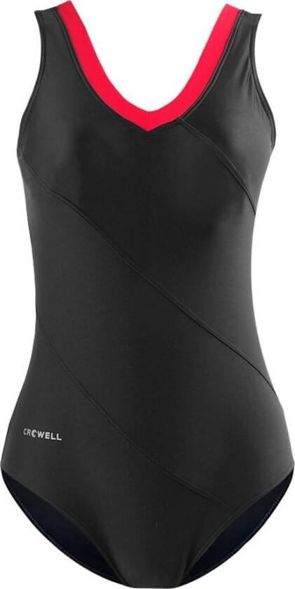 Crowell Badedrakt For Kvinner Crowell Angie Col.01 Sort Og Rød 38