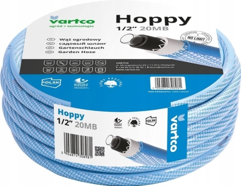 Vartco Garden Hose 1/2" 30M 6-Ply Hoppy Tfs Vartco Hoppy Tfs 1006120030