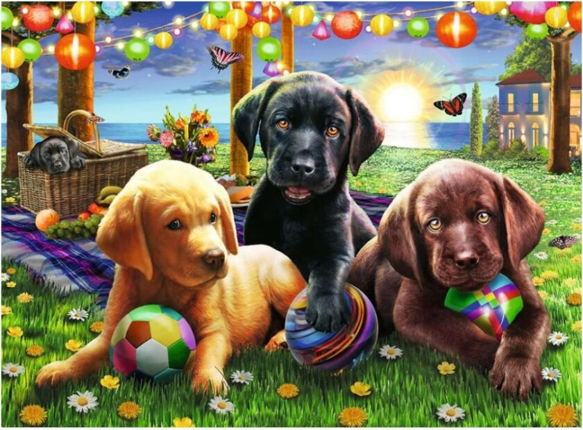 Xxl - Puppy Picnic - Puslespill - 100 Deler