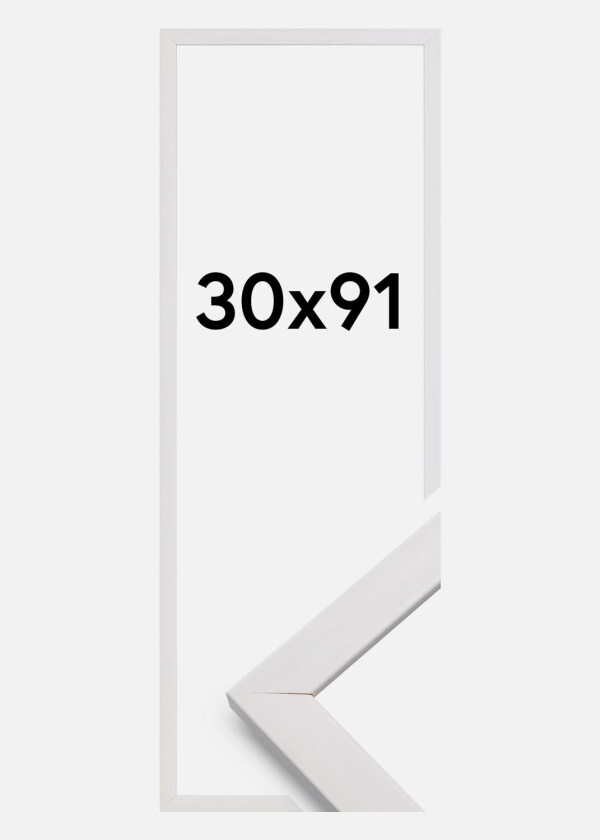 Ramme Stilren Akrylglass Hvit 30x91 Cm