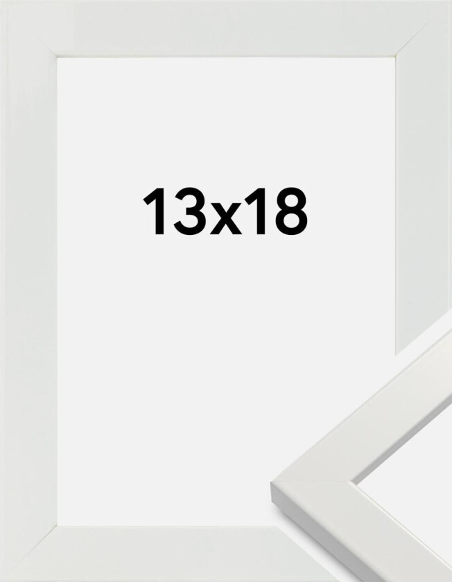 Ramme White Wood Glossy 13x18 Cm