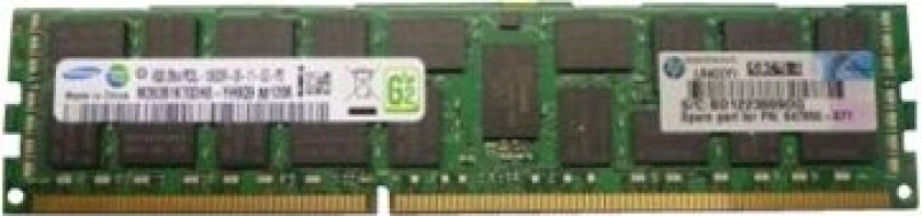 Hp Hp Ram-Minnesett, Ddr3 8Gb 1333Mhz, 1X8gb, Pc3l-10600, Cl9, Ecc - 664690-001 - Refabrikert, For Server