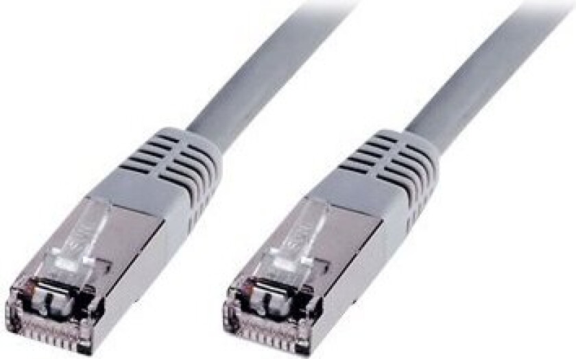 Ecoline - Koblingskabel - Rj-45 (Hann) Til Rj-45 (Hann) - 50 Cm - Sftp - Cat 5E - Grå