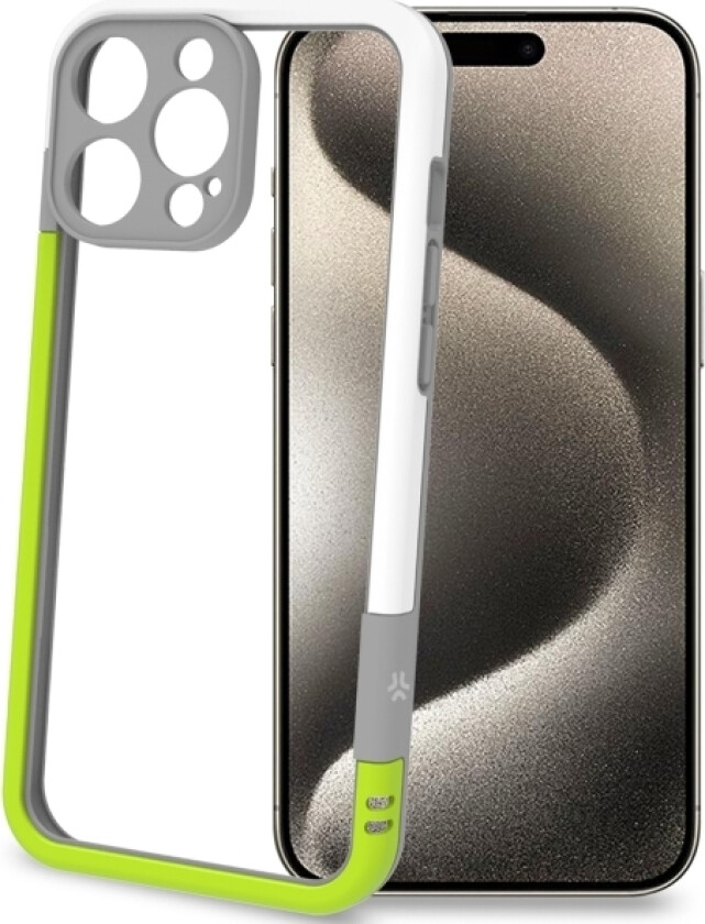 Bumper Iphone 16 Pro Max Vit/Limegrön