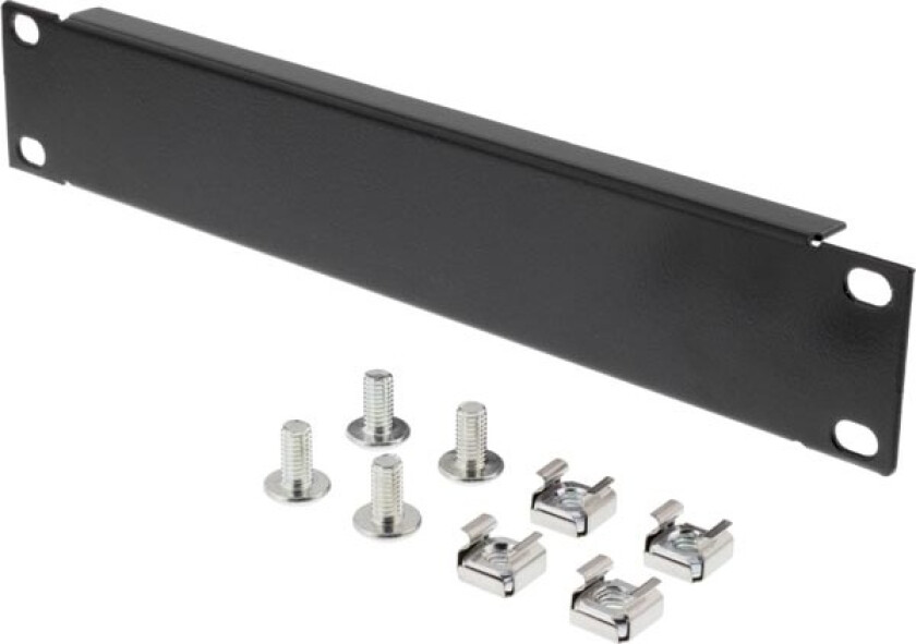 10" Cover Plate, Metal, Black, Metall