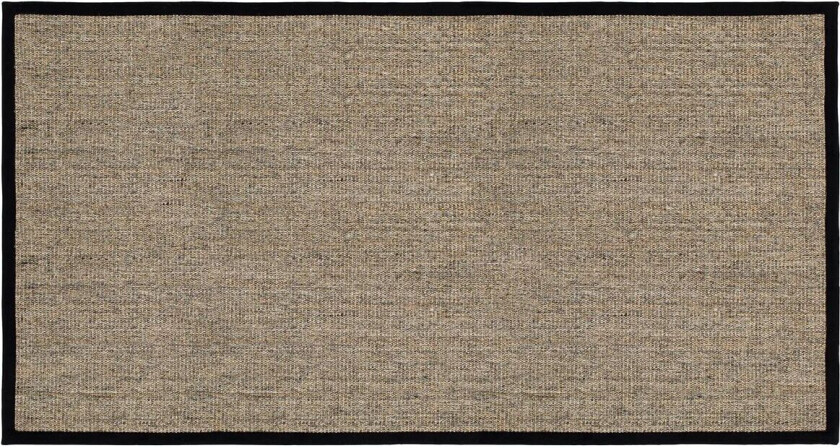 Sisal dørmatte natur-svart Stor