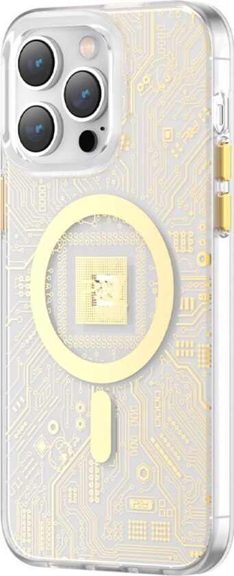 Pqy Geek Series Magnetisk Deksel Til Iphone 14 Pro Magsafe Gull