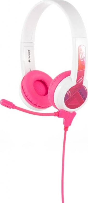 Buddyphones Studybuddy Kids Hodetelefoner Med Kabel (Rosa)