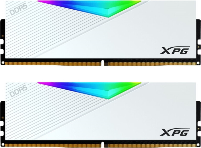 Xpg Lancer Rgb - Ddr5 - Sett - 32 Gb: 2 X 16 Gb - Dimm 288-Pin - 6000 Mhz / Pc5-48000 - Cl30 - 1.35 V - Ikke-Bufret - On-Die Ecc - Hvit