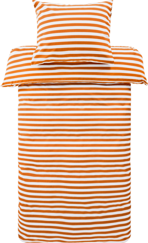sengesett enkeltseng Oransje/hvit
