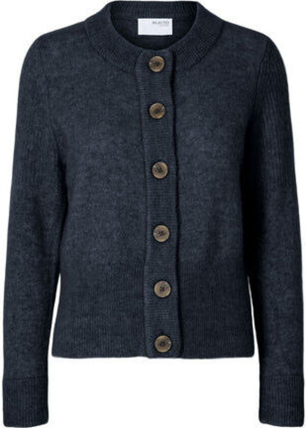 Sia Ras Ls Knit Cardigan - Dark Sapphire Melange L