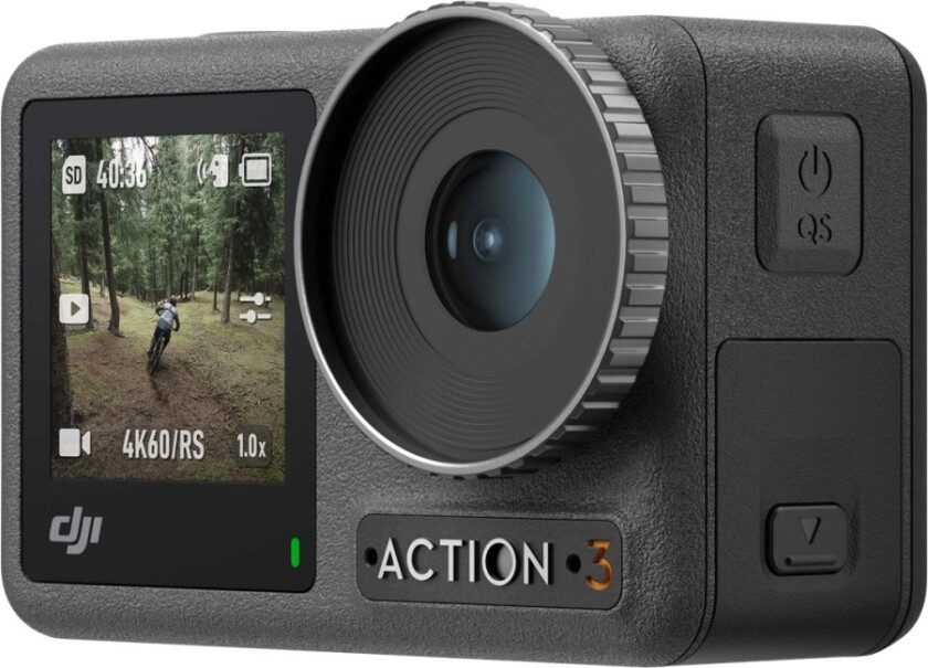 Osmo Action 3 - Actionkamera - 4K / 120 Fps - Wi-Fi, Bluetooth - Under Vannet Inntil 16 M