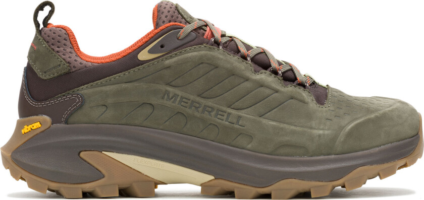 Men's Moab Speed 2 Leather Waterproof Olive 43