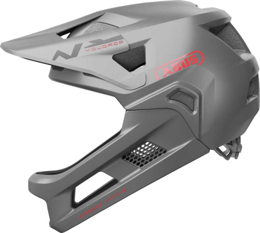 YouDrop FF Ti Silver Fullface Sykkelhjelm One Size