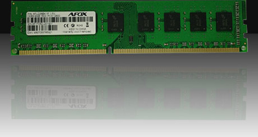 Afox Ddr3 8G 1600 Udimm, 8 Gb, 1 X 8 Gb, Ddr3, 1600 Mhz, 240-Pin Dimm, Grønn
