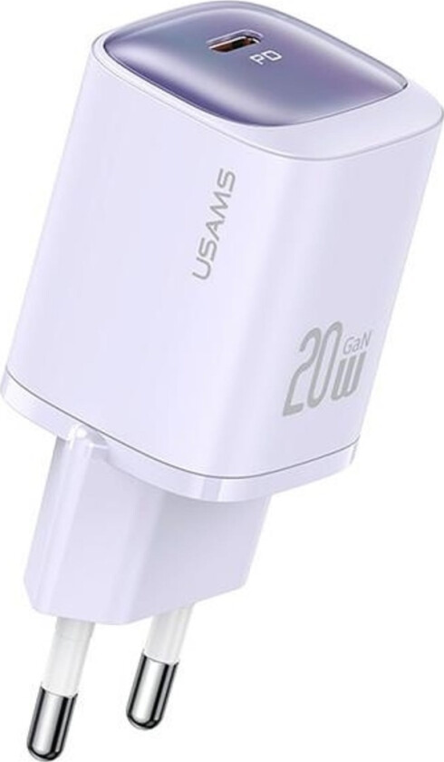 Usams Usams Laderbelastning. Nettverk. Cc248 20W Gan Usb-C Hurtiglading Hc-Serien Lilla/Lilla Cc248tc03