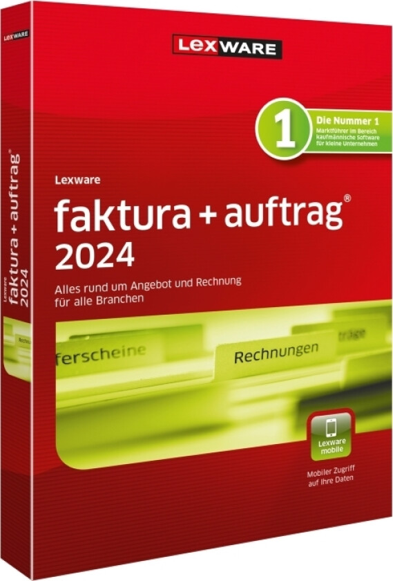 Faktura+Auftrag 2024 - Bokspakke (1 År) - 1 Arbeidsstasjon - Win - Tysk