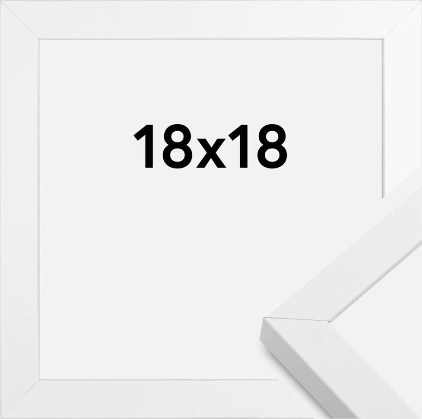 Ramme Amanda Box Hvit 18x18 Cm