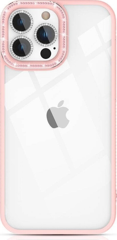 Sparkle Series Iphone 13 Pro Max-Deksel Med Krystaller Som Holder Bakdekselet Rosa