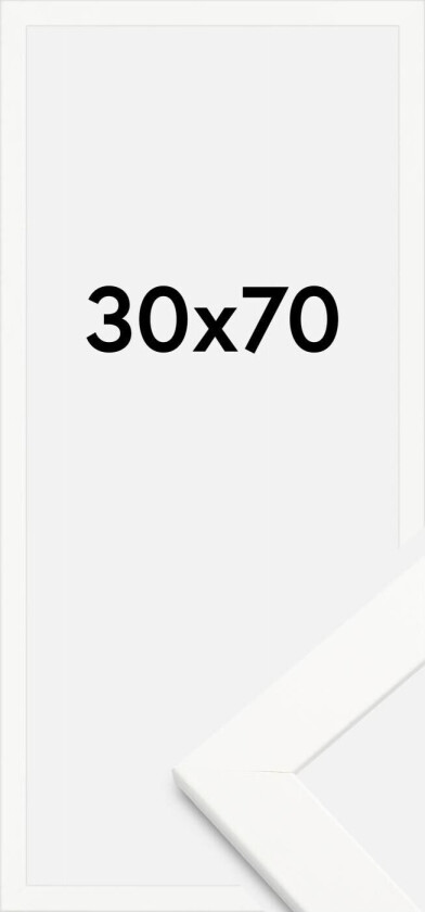 Ramme Trendline Akrylglass Hvit 30x70 Cm
