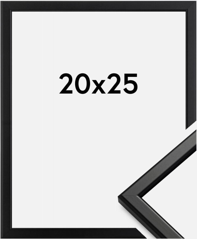 Ramme Slim Matt Antirefleksglass Svart 20x25 Cm