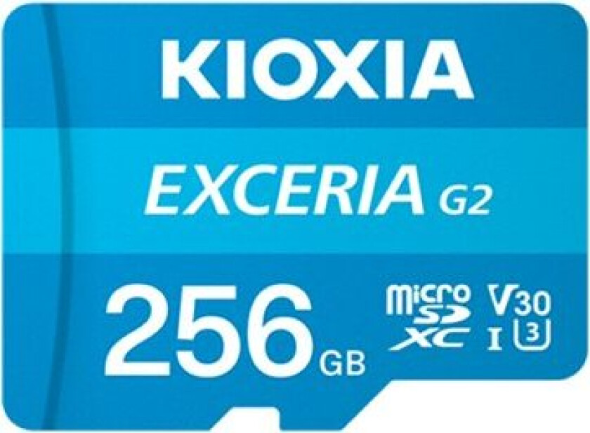 Kioxia Exceria G2 - Flashminnekort - 256 Gb - A1 / Video Class V30 / Uhs-I U3 / Class10 - Microsdxc Uhs-I U3