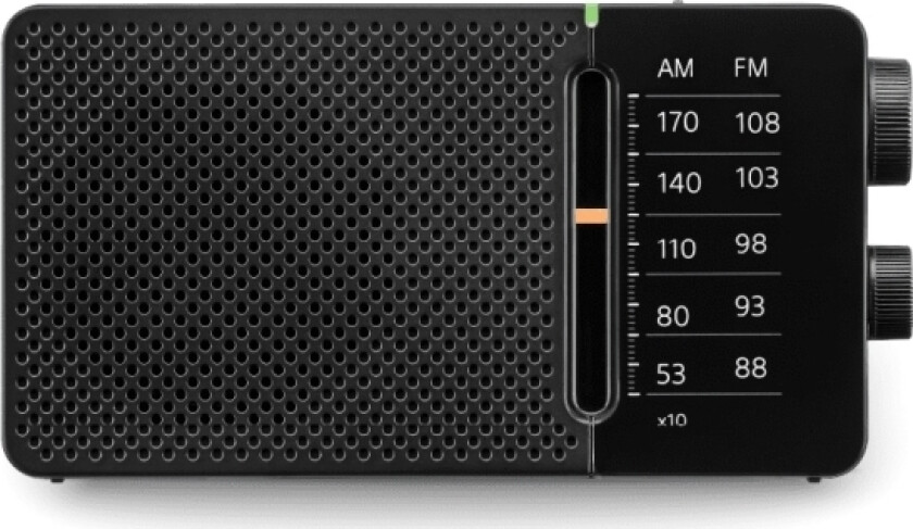 Sr-36 Black Am/Fm Analog Pocket Radio With Built-In Speaker