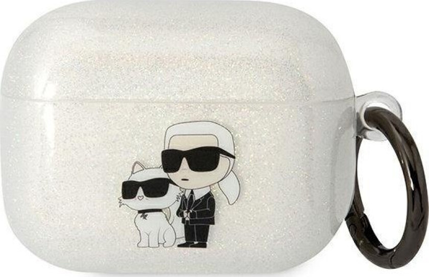 Klaphnkctgt Airpods Pro Deksel Gjennomsiktig Gliter Karl&Choupette