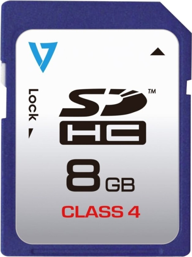 Vasdh8gcl4r - Flashminnekort - 8 Gb - Class 4 - Sdhc - Blå