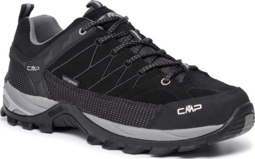 Menns Cmp Rigel Low Trekking Shoe Wp Nero/Grå S. 42 (3Q13247-73Uc)