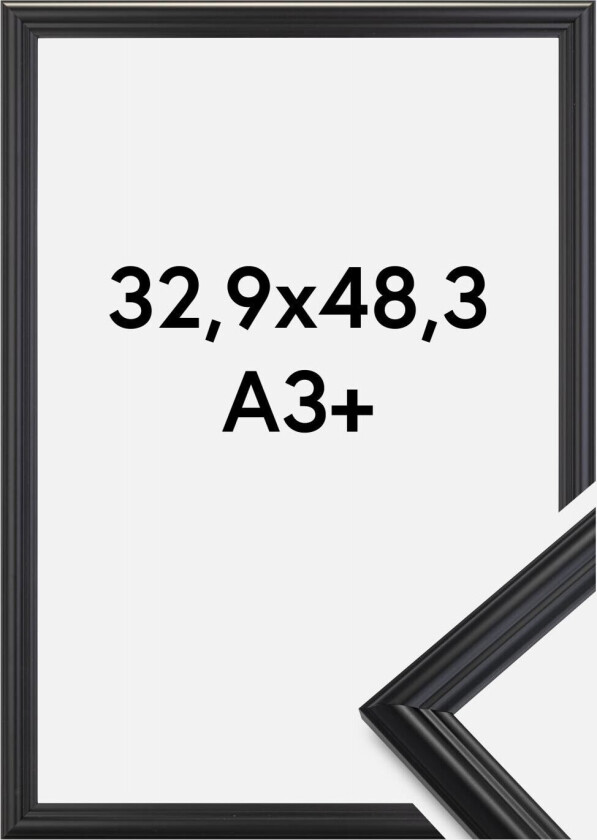 Ramme Siljan Akrylglass Svart 32,9x48,3 Cm (A3+)