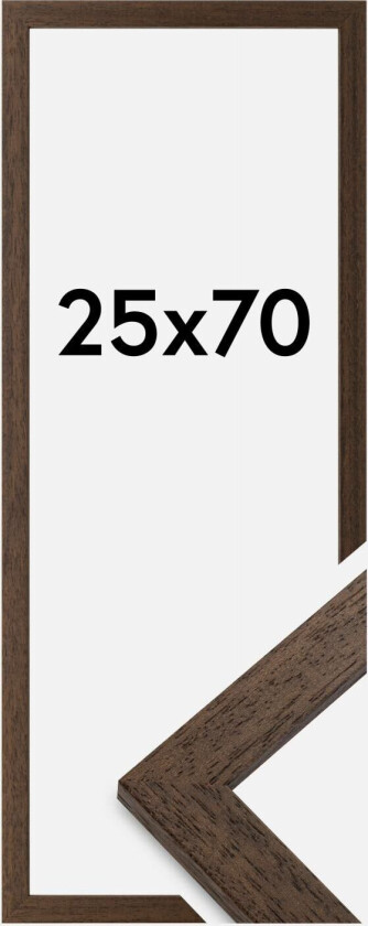 Ramme Brown Wood Akrylglass 25x70 Cm