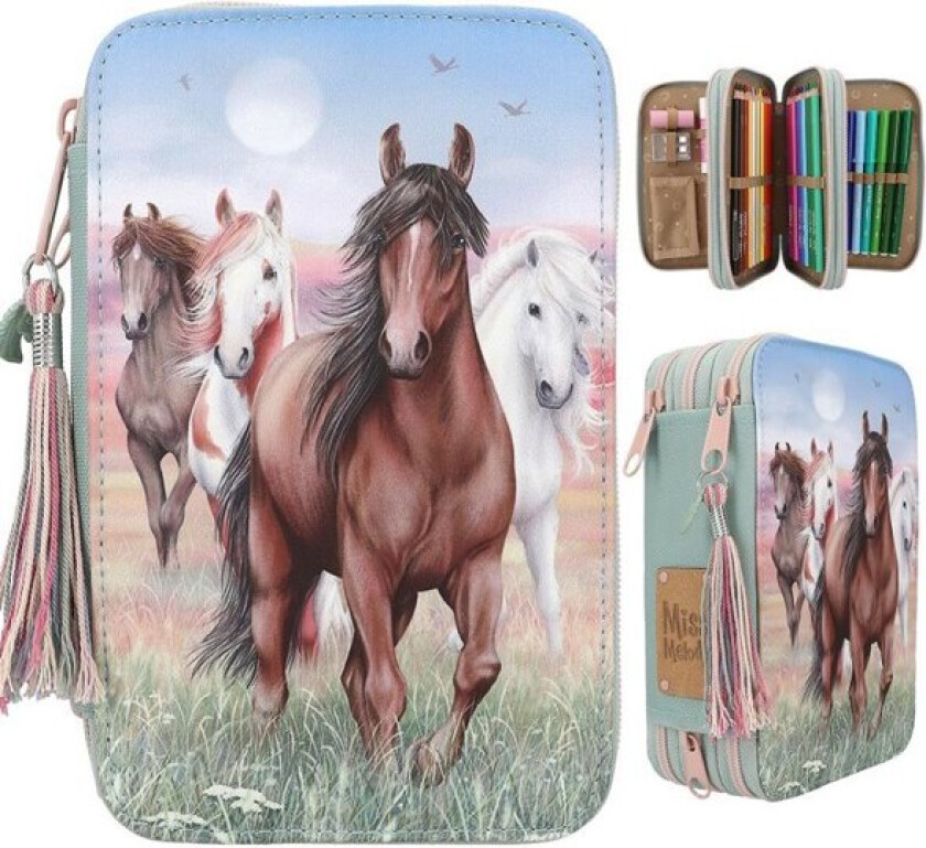 Bilde av Miss Melody Triple Pencil Case HOOF CLATTER