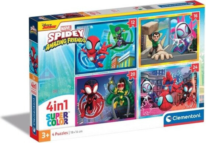 Jigsaw Puzzle 4in1 Spidey and His Amazing Friends Gulv