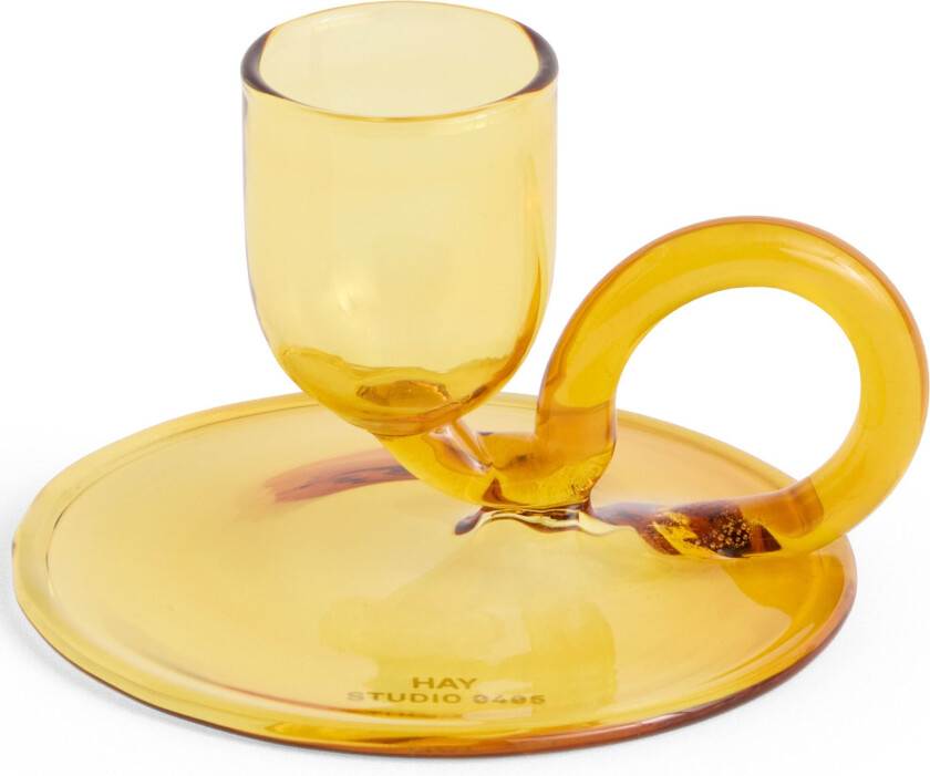 Liten buet lysestake, gul