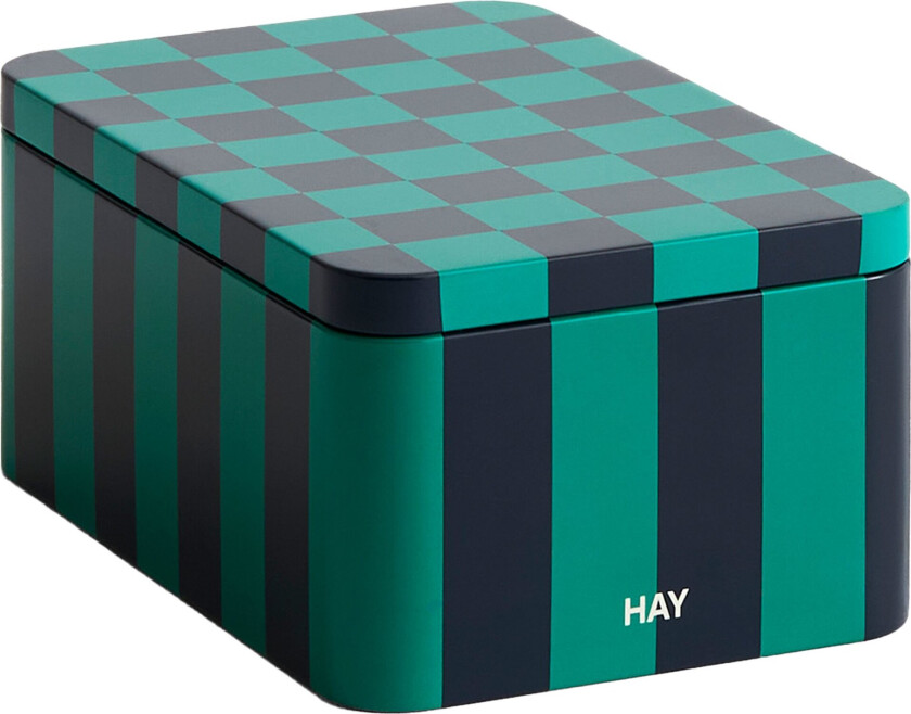 Bilde av Tin oppbevaringsboks small, green/dark blue