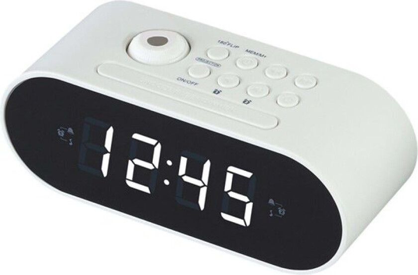 CRP-717 - clock radio - FM - Hvit