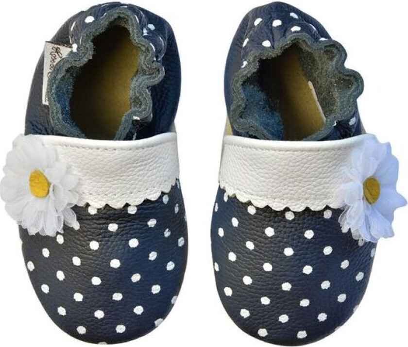 Rose et Cholcolate - Tøfler i Skinn Polka Dot Daisy