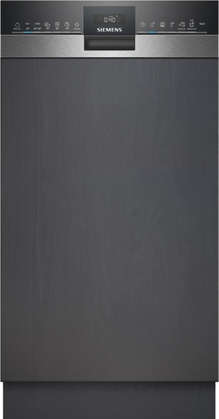 Iq300 Sr53hs74ke, Halvveis Innebygget, Slimline (45 Cm), Sort, Rustfritt Stål, Berøringskontroll, 1,75 M, 1,65 M