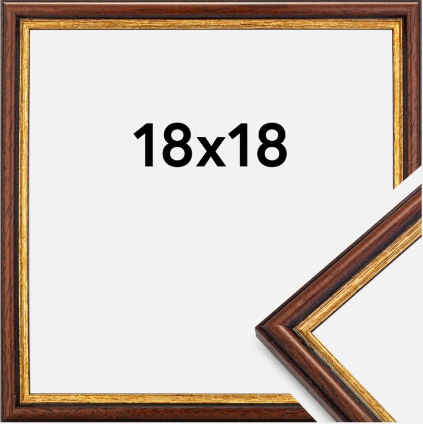 Ramme Horndal Akrylglass Brun 18x18 Cm