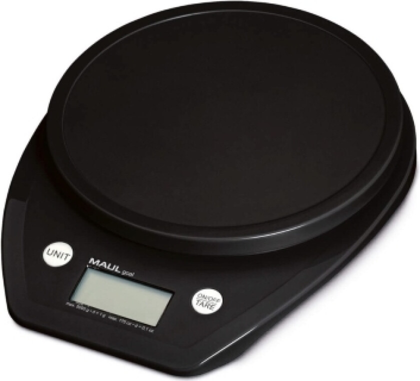 Maul 1646090, Elektronisk Kjøkkenvekt, 5 Kg, 1 G, Sort, Plast, Rund